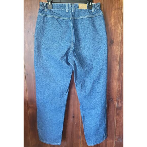 VTG Lee High Rise Mom Jeans Women 12 Long USA Made 90s Pleated Tapered Cotton - Picture 4 of 7